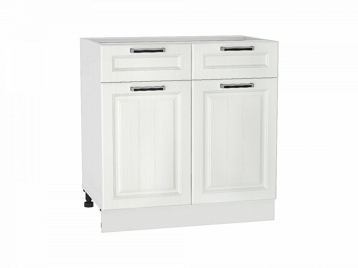 Шкаф нижний с 2-мя дверцами и 2-мя ящиками Прага, цвет: Белое дерево Шкаф нижний с 2-мя дверцами и 2-мя ящиками Прага, цвет: Белое дерево