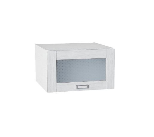 Шкаф верхний горизонтальный остекленный глубокий Лофт, цвет: Snow Veralinga