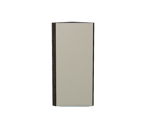 Шкаф верхний торцевой Фьюжн, цвет: Silky Grey