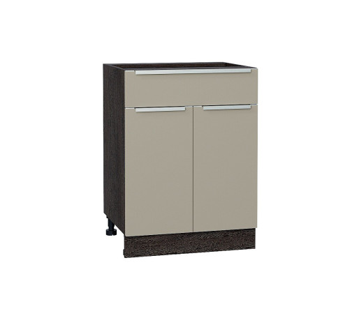 Шкаф нижний с 2-мя дверцами и ящиком Фьюжн, цвет: Silky Grey