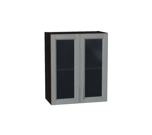 Шкаф верхний с 2-мя остекленными дверцами Сканди, цвет: Grey Softwood