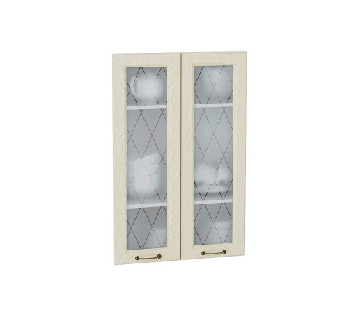 Комплект фасадов Ницца со стеклом для каркаса Ф-45Н В609, цвет: Дуб крем