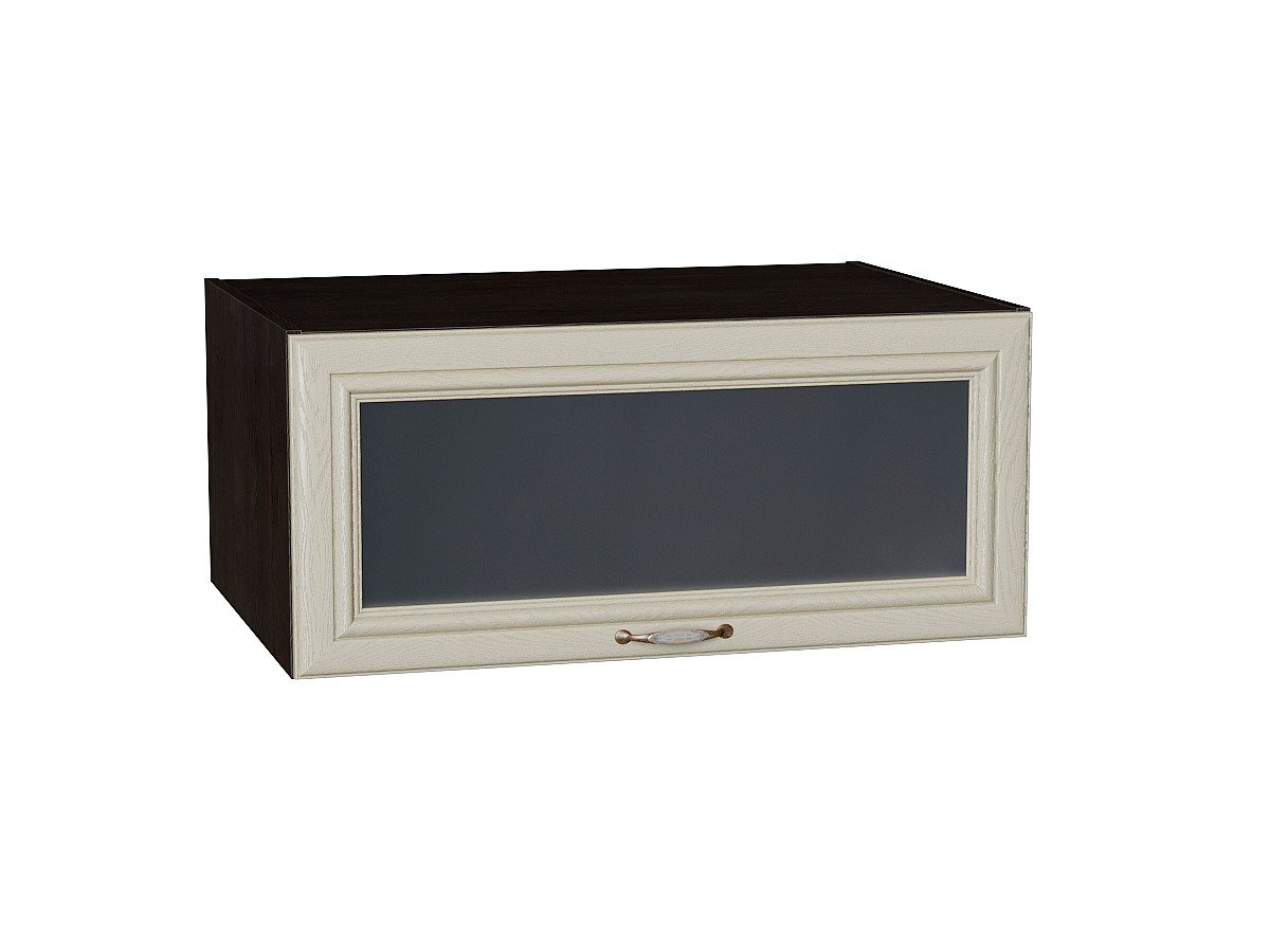 Шкаф верхний горизонтальный остекленный глубокий Шале, цвет: Ivory Шкаф верхний горизонтальный остекленный глубокий Шале, цвет: Ivory