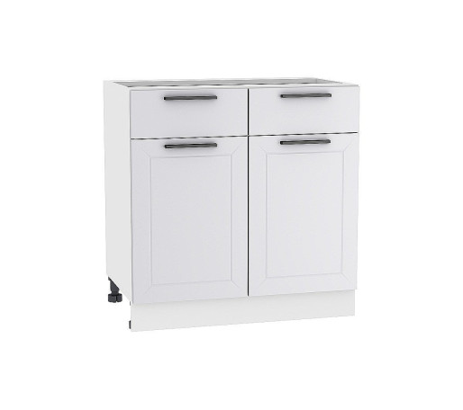 Шкаф нижний с 2-мя дверцами и 2-мя ящиками Глетчер, цвет: Гейнсборо Силк