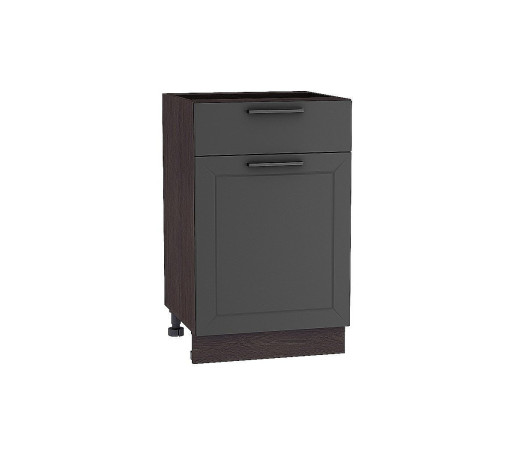 Шкаф нижний с 1-ой дверцей и ящиком Глетчер, цвет: Маренго Силк