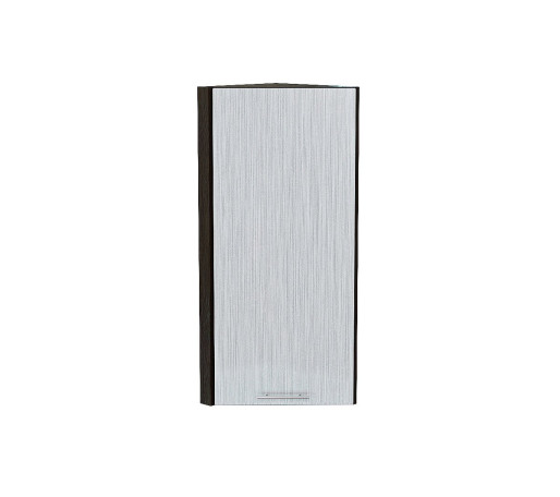 Шкаф верхний торцевой Валерия-М, цвет: Серый металлик дождь светлый