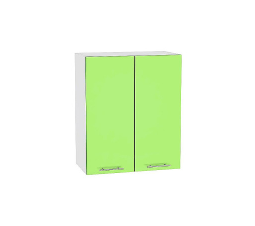 Шкаф верхний с 2-мя дверцами Валерия-М, цвет: Салатовый глянец