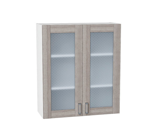 Шкаф верхний с 2-мя остекленными дверцами Лофт, цвет: Cappuccino Veralinga