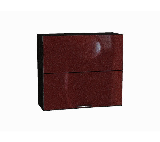 Шкаф верхний горизонтальный с подъемным механизмом Валерия-М, цвет: Гранатовый металлик