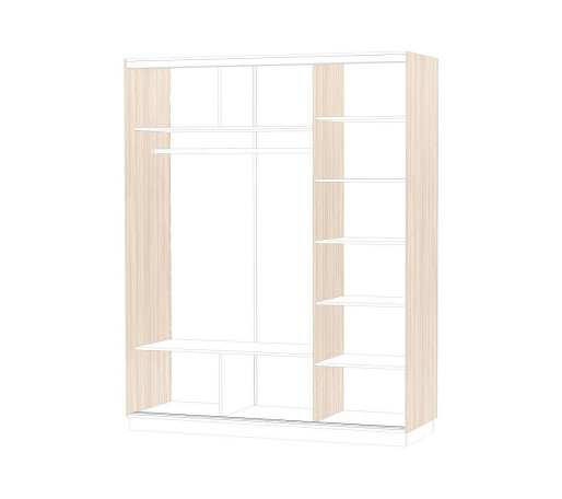 Комплект боковых элементов шкафа-купе D3 2400*600, цвет: Ясень шимо светлый