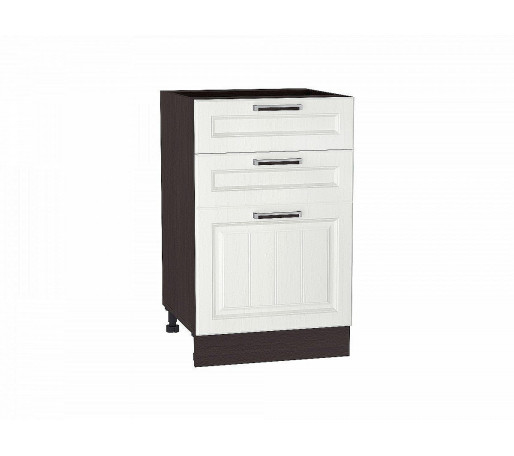 Шкаф нижний с 3-мя ящиками Прага, цвет: Белое дерево