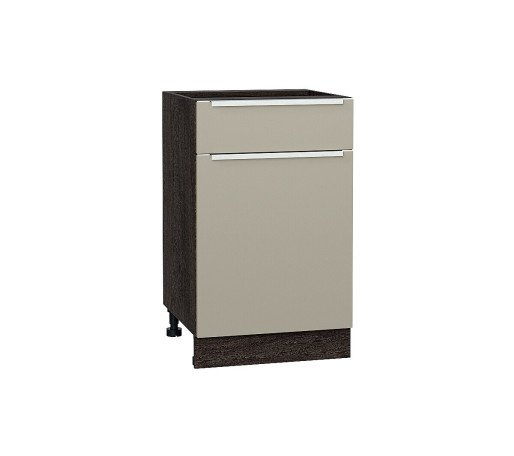 Шкаф нижний с 1-ой дверцей и ящиком Фьюжн, цвет: Silky Grey