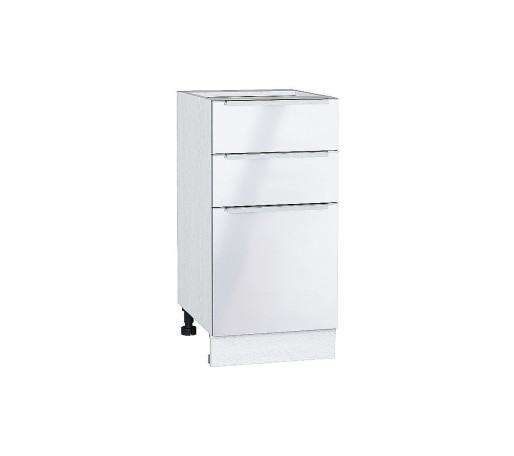 Шкаф нижний с 3-мя ящиками Фьюжн, цвет: Angel