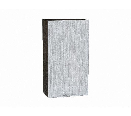 Шкаф верхний с 1-ой дверцей Валерия-М, цвет: Серый металлик дождь светлый