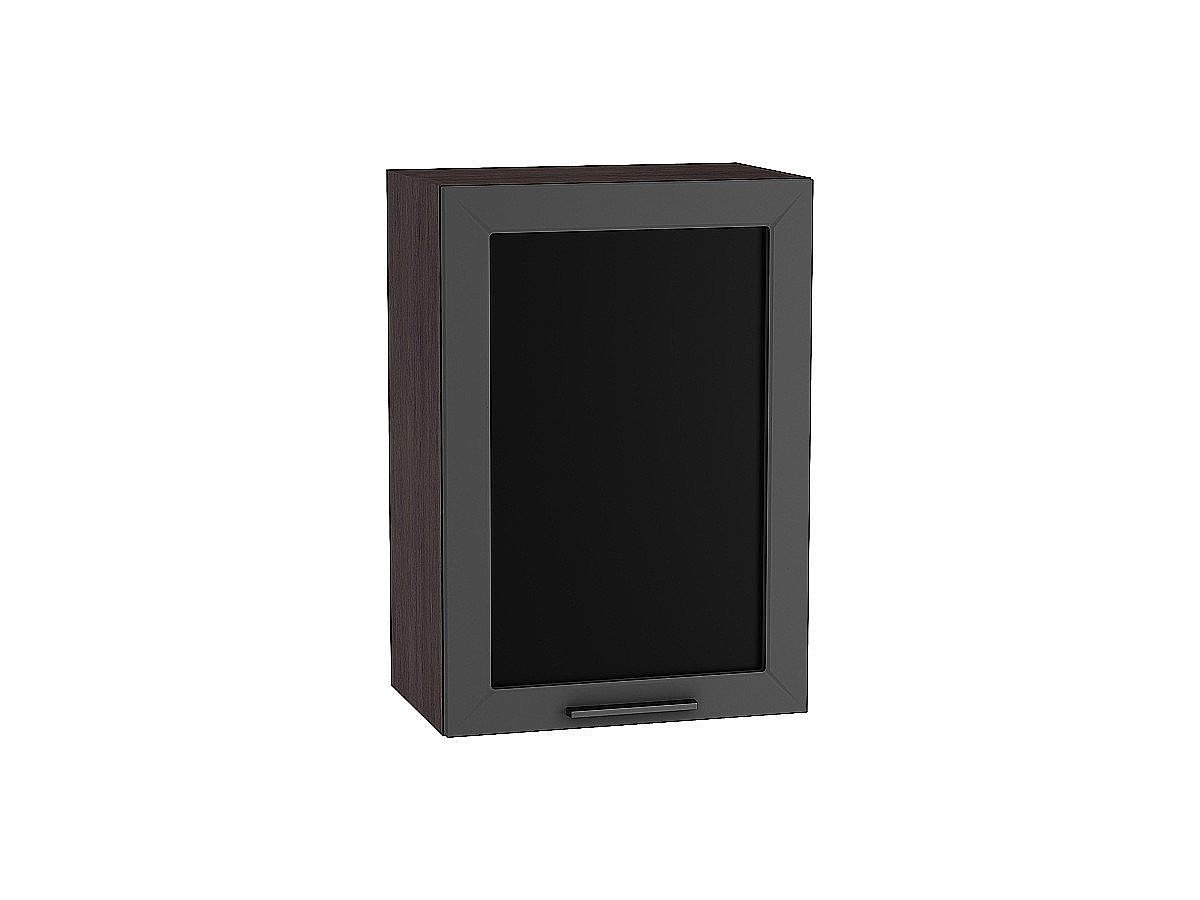 Шкаф верхний с 1-ой остекленной дверцей Глетчер, цвет: Маренго Силк Шкаф верхний с 1-ой остекленной дверцей Глетчер, цвет: Маренго Силк