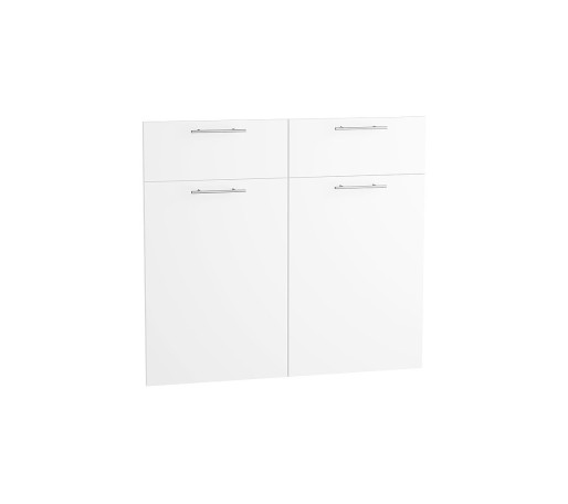 Комплект фасадов Валерия-М для каркаса Ф-51 Н801, цвет: Белый глянец