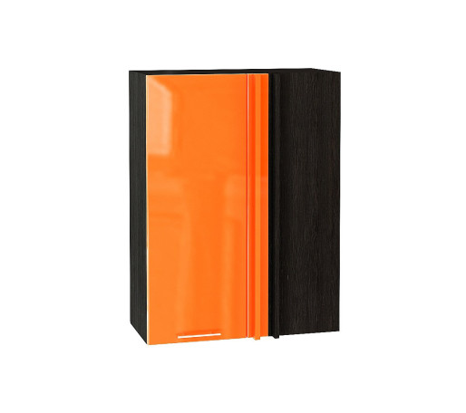 Шкаф верхний прямой угловой Валерия-М, цвет: Оранжевый глянец