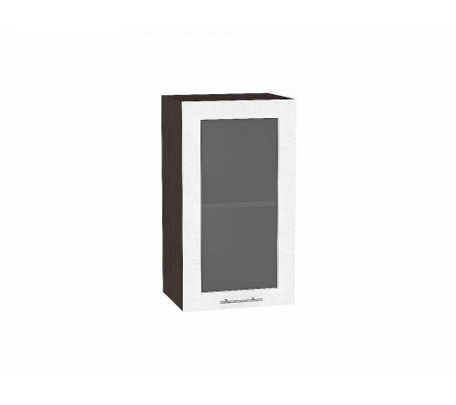 Шкаф верхний с 1-ой остекленной дверцей Валерия-М, цвет: Белый металлик