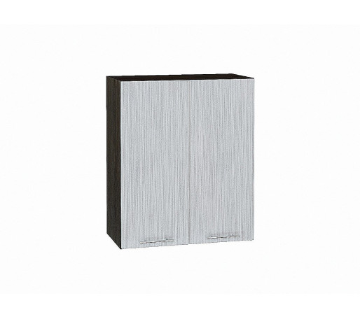 Шкаф верхний с 2-мя дверцами Валерия-М, цвет: Серый металлик дождь светлый