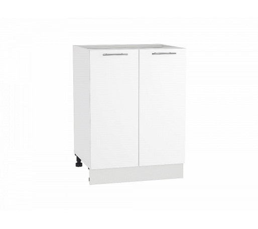 Шкаф нижний с 2-мя дверцами Валерия-М, цвет: Белый глянец