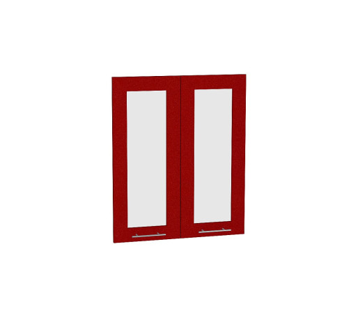 Комплект фасадов Валерия-М со стеклом для каркаса Ф-45Н В609, цвет: Гранатовый металлик