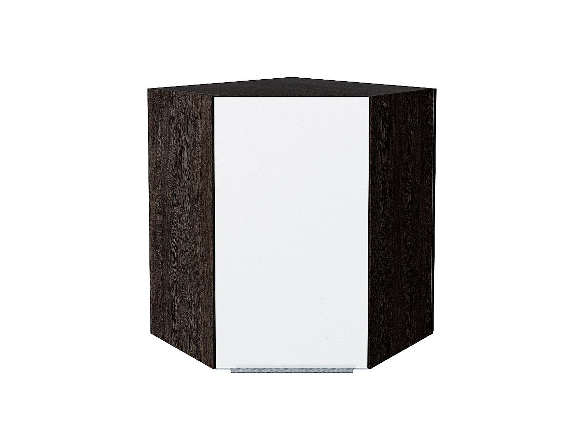 Шкаф верхний угловой Фьюжн, цвет: Silky White Шкаф верхний угловой Фьюжн, цвет: Silky White