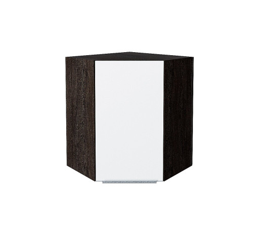 Шкаф верхний угловой Фьюжн, цвет: Silky White