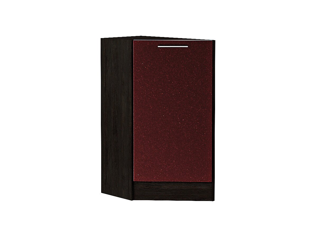 Шкаф нижний торцевой Валерия-М, цвет: Гранатовый металлик Шкаф нижний торцевой Валерия-М, цвет: Гранатовый металлик