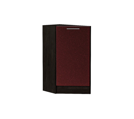 Шкаф нижний торцевой Валерия-М, цвет: Гранатовый металлик