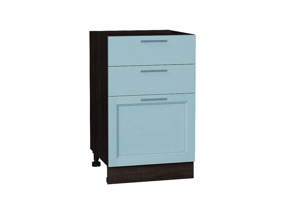 Шкаф нижний с 3-мя ящиками Сканди, цвет: Sky Wood Шкаф нижний с 3-мя ящиками Сканди, цвет: Sky Wood