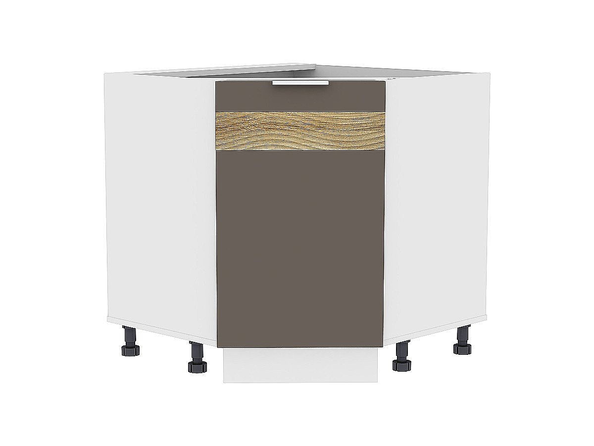 Шкаф нижний угловой (трапеция) Терра DR, цвет: Смоки Софт Шкаф нижний угловой (трапеция) Терра DR, цвет: Смоки Софт