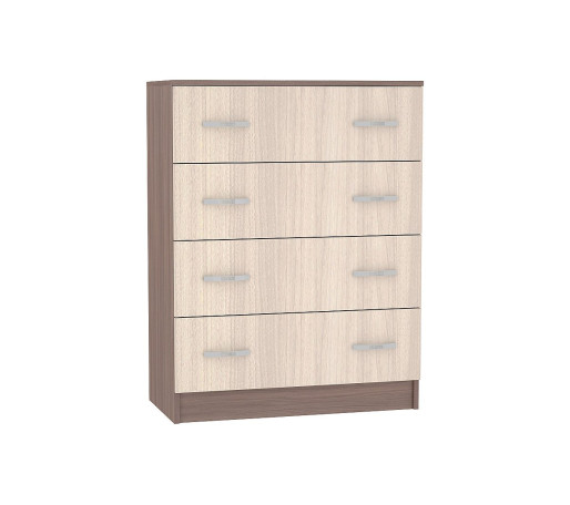 Комод Бася КМ-554 с 4-мя ящиками, цвет: Ясень шимо светлый