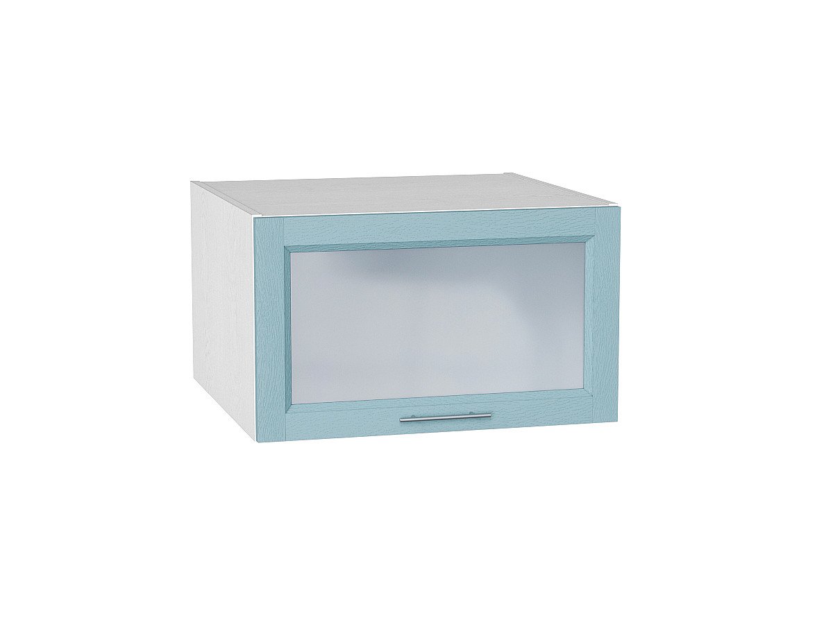 Шкаф верхний горизонтальный остекленный глубокий Сканди, цвет: Sky Wood Шкаф верхний горизонтальный остекленный глубокий Сканди, цвет: Sky Wood