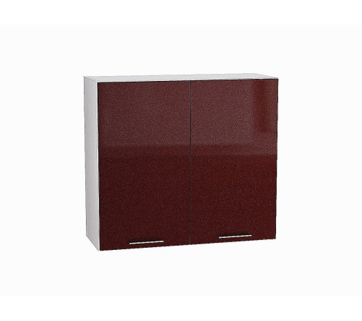 Шкаф верхний с 2-мя дверцами Валерия-М, цвет: Гранатовый металлик