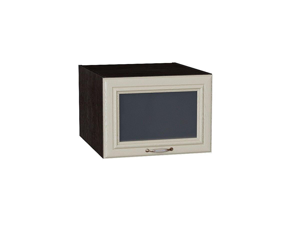 Шкаф верхний горизонтальный остекленный глубокий Шале, цвет: Ivory Шкаф верхний горизонтальный остекленный глубокий Шале, цвет: Ivory