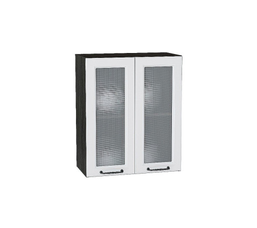 Шкаф верхний с 2-мя остекленными дверцами Ницца, цвет: Blanco