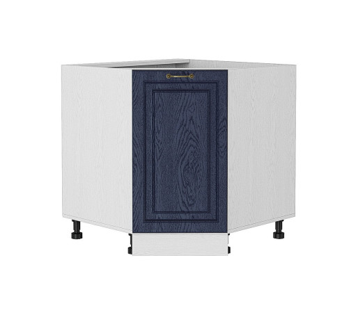 Шкаф нижний угловой (трапеция) Ницца, цвет: Дуб синий