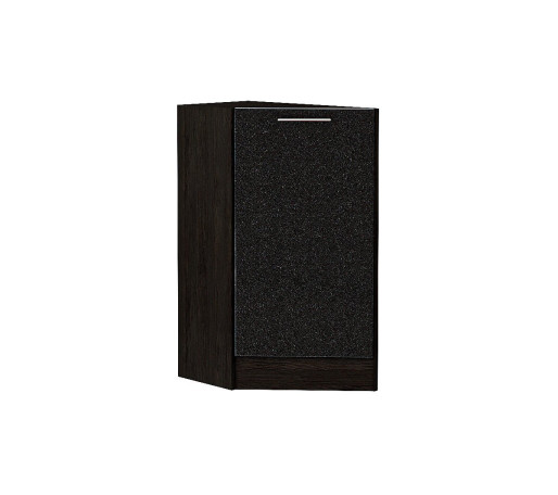 Шкаф нижний торцевой Валерия-М, цвет: Черный металлик