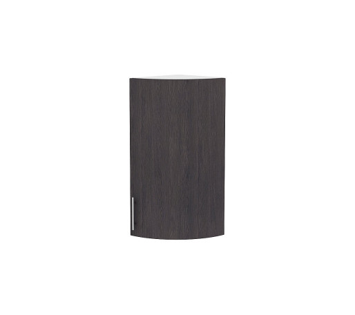 Шкаф верхний торцевой радиусный Валерия-М, цвет: Венге