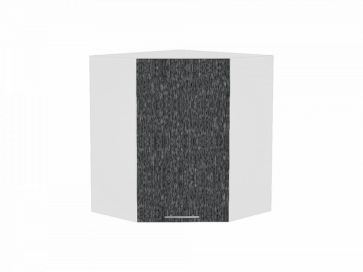 Шкаф верхний угловой Валерия-М, цвет: Черный металлик дождь Шкаф верхний угловой Валерия-М, цвет: Черный металлик дождь