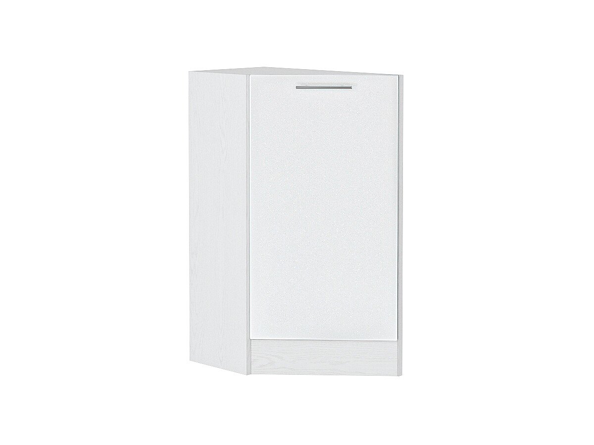 Шкаф нижний торцевой Валерия-М, цвет: Белый металлик Шкаф нижний торцевой Валерия-М, цвет: Белый металлик