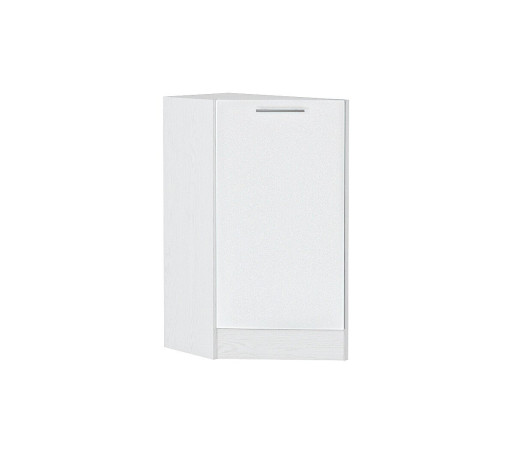 Шкаф нижний торцевой Валерия-М, цвет: Белый металлик