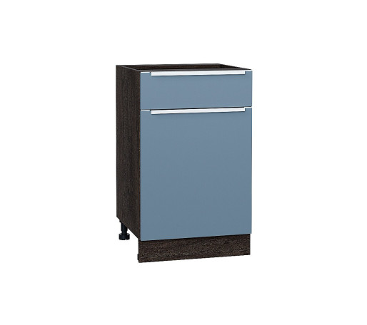 Шкаф нижний с 1-ой дверцей и ящиком Фьюжн, цвет: Silky Blue