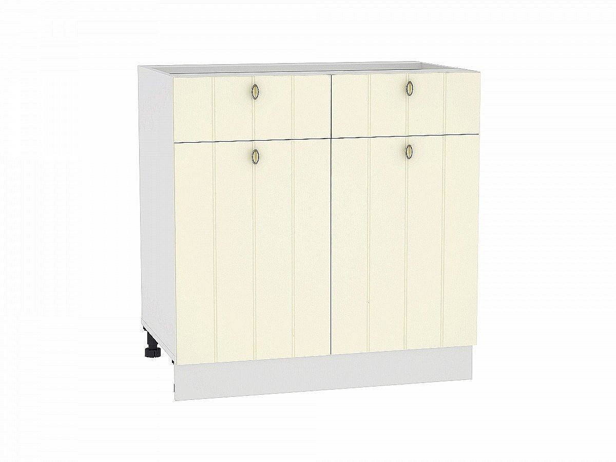 Шкаф нижний с 2-мя дверцами и 2-мя ящиками Прованс, цвет: Ваниль Шкаф нижний с 2-мя дверцами и 2-мя ящиками Прованс, цвет: Ваниль