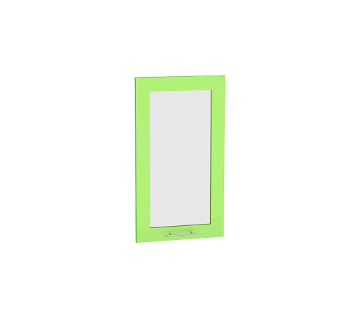 Комплект фасадов Валерия-М со стеклом для каркаса Ф-25Н В409, цвет: Салатовый глянец