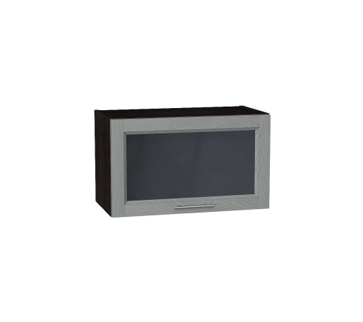 Шкаф верхний горизонтальный остекленный Сканди, цвет: Grey Softwood