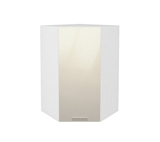 Шкаф верхний угловой Валерия-М, цвет: Бежевый металлик