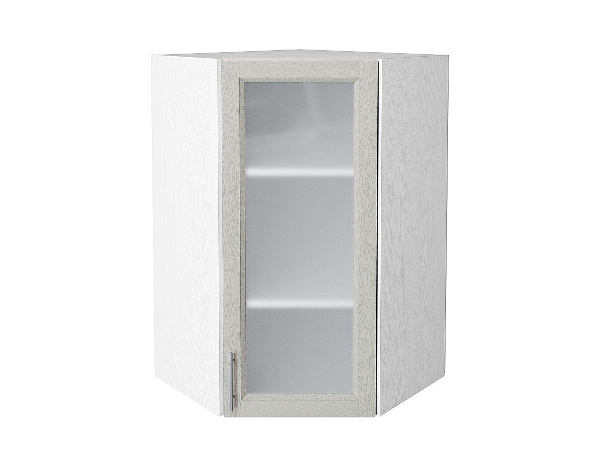 Шкаф верхний угловой остекленный Сканди, цвет: Cappuccino Softwood Шкаф верхний угловой остекленный Сканди, цвет: Cappuccino Softwood