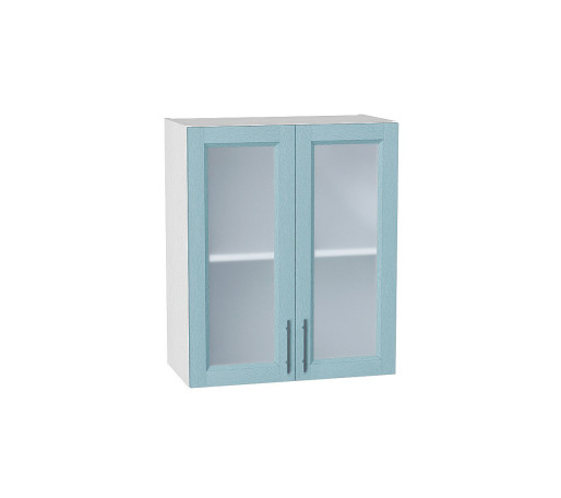 Шкаф верхний с 2-мя остекленными дверцами Сканди, цвет: Sky Wood