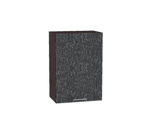Шкаф верхний с 1-ой дверцей Валерия-М, цвет: Черный металлик дождь